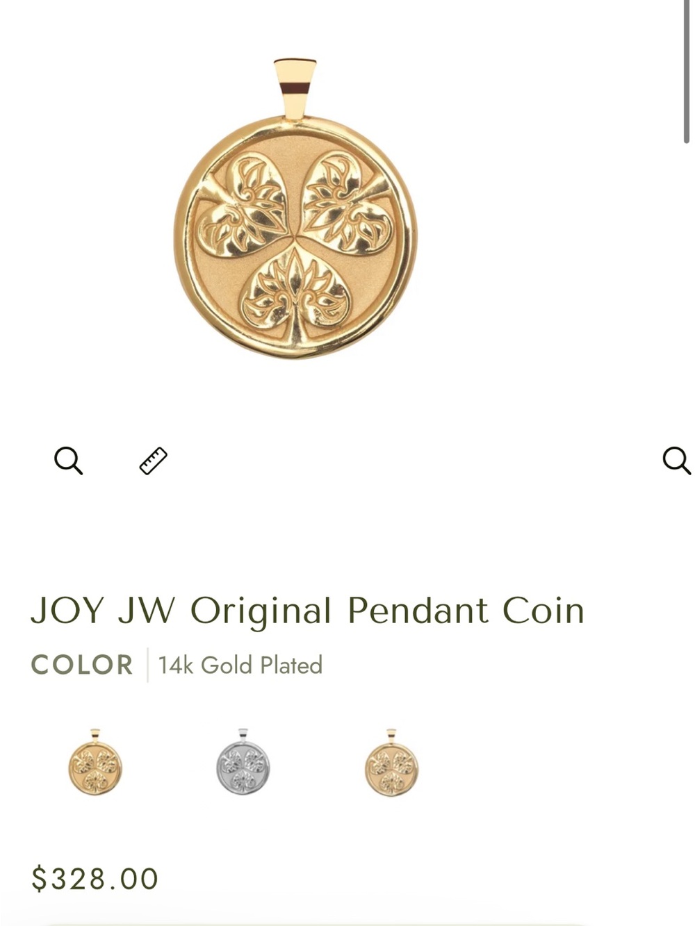 Jane Win Original Joy Coin Pendant